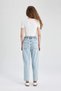Paperbag High Waist Casual Leg Ankle Length Jean Trousers C1278Ax24Sm - 6