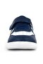 Genuine Leather Anatomical Navy Blue White Baby Sports Shoes - 4