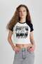 Ramones Fitted Crew Neck Ribbed Camisole Short Sleeve T-Shirt C4439Ax24Sm - 3