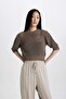 Crew Neck Half Sleeve Crochet Knitwear T-Shirt C9165Ax24Sm - 4