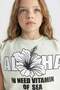 Crew Neck Printed Short Sleeve T-Shirt Girls C2212A824Sm - 4