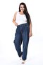 Women's Plus Size Navy Blue High Waist 5-Pocket Jeans 65N38301 - 8