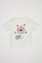Baby Girl Crew Neck Floral Short Sleeve T-Shirt C0014A524Sm