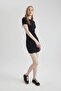 Bodycon Ribbed Camisole Short Sleeve Mini Dress C1503ax24sp - 3