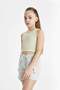 Crew Neck Striped Undershirt Girls Z7814A624Sm - 6