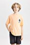 Boy's Oversize Fit Crew Neck Embroidered Short Sleeve T-Shirt C4045a824sm - 7