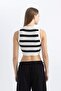 Coool Slim Fit Slim Fit Crew Neck Striped Knitwear Undershirt A8242Ax24Sp - 5