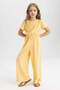 Girl's Wrapped Short Sleeve Jumpsuit C2993A824SM - 2