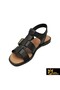 Women's Black Genuine Leather Sandals 505320345-1 - 4