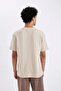 100% Cotton Oversize Wide Fit Crew Neck Printed Short Sleeve T-Shirt C0151Ax24Sm - 6
