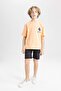 Boy's Oversize Fit Crew Neck Embroidered Short Sleeve T-Shirt C4045a824sm - 5