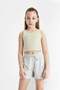 Crew Neck Striped Undershirt Girls Z7814A624Sm - 4