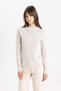 Crew Neck Basic Plain Long Sleeve T-Shirt Tunic C5415Ax24Sp