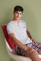 Regular Fit Pajama Suit Short Sleeve Top Shorts Elastic Waist Bottom B7253Ax24Sp - 2