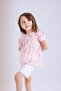 Big Collar Crinkle Viscose Floral Short Sleeve Blouse Baby Girl C3761A524Sm - 4