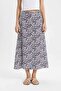 A Form Floral Regular Waist Midi Skirt Z8094Az24Sm - 4