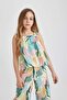 Girl's Patterned Strappy Blouse B5066A824HS - 4