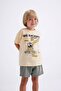 Baby Boy Crew Neck Vehicle Printed Short Sleeve T-Shirt B6978A524Sm - 3