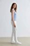 Black Satin Cigarette Pants - Elastic Waist, Straight Leg J8743Az24Sm - 5