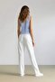 Black Satin Cigarette Pants - Elastic Waist, Straight Leg J8743Az24Sm - 7