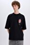100% Cotton One Piece Loose Fit Crew Neck Back Print Short Sleeve T-Shirt B5528Ax25Sp - 5