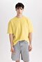 100% Cotton Oversize Wide Fit Crew Neck Printed Short Sleeve T-Shirt C0151Ax24Sm - 3