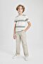 Boy's Crew Neck Striped Short Sleeve T-Shirt B5932A824Sm - 2