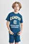Boys' 2-Piece Set Printed Short Sleeve T-Shirt Shorts B9989A824Sm - 4