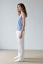 Black Satin Cigarette Pants - Elastic Waist, Straight Leg J8743Az24Sm - 6