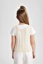 Crew Neck Knitwear Undershirt for Girls B8291A824Hs - 6
