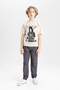 Boy's Crew Neck Printed Short Sleeve T-Shirt C1922A824Sm - 2