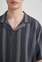 Relax Fit Apache Collar Striped Short Sleeve Shirt B6563ax24sm - 6