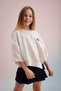 Girl's Crop Crew Neck Printed Sweatshirt C0274A824Sp