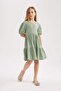Girl's Bürümcük Short Sleeve Dress B4335A824Sm