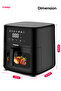 Impex 4.5L Digital Air Fryer, 1200W, Adjustable Temp Control, Oil-Free Cooking, Black. -  AF 4307. - 9