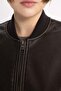 College Collar Snap Fastener Pocket Vintage Faux Leather Bomber Jacket B8247Ax24Sp - 5