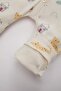Baby Girl Newborn Patterned Long Sleeve Jumpsuit C1599A524Sp - 4