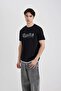 100% Cotton Regular Fit Crew Neck Printed Short Sleeve T-Shirt B8483Ax24Sm