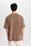 Oversize Fit Crew Neck Printed Short Sleeve T-Shirt C0150AX24SM - 6