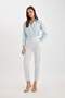 Sigaret Satin Trousers Normal Waist Basic Straight Waist Elastic Straight Leg J8743Az24Sm - 2