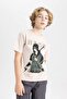 Boy's Crew Neck Printed Short Sleeve T-Shirt C1922A824Sm - 4