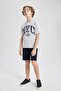 Boys' 2-Piece Set Printed Short Sleeve T-Shirt Shorts B8256A824Sm