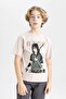 Boy's Crew Neck Printed Short Sleeve T-Shirt C1922A824Sm - 3