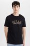 Regular Fit Crew Neck Printed Short Sleeve T-Shirt B8935AX24SM