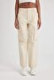 Gabardine Pants Straight Fit Standard Size High Waist Cargo Pocket B0625Ax24Sp - 5