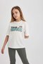 Girls' Relax Fit Crew Neck Printed Short Sleeve T-Shirt B5092A824Sm