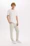 Regular Fit Slim Sweatpants Zipper Pockets Waist Lace-Up Elastic Leg B3657Ax24Sp