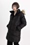 Water Repellent Inflatable Long Coat Parka Windproof Zipper Faux Fur Detachable Hood A4105Ax24 - 3