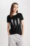 Regular Fit Crew Neck Printed Short Sleeve T-Shirt C2110Ax24Sp