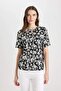 Regular Fit Crew Neck Floral Short Sleeve T-Shirt C1876Ax24Sp - 3